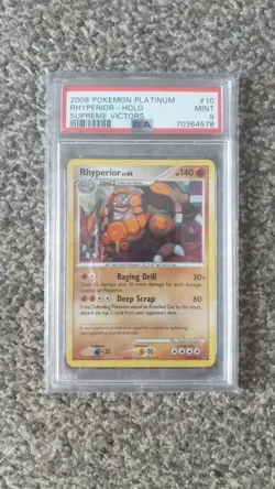 POKEMON CARD 2009 PLATINUM RHYPERIOR HOLO SUPREME VICTORS #10 GRADED PSA 9 - Image 1