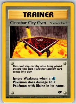 Cinnabar City Gym Gym Challenge 113/132 MP-LP Pokemon Card - Image 1