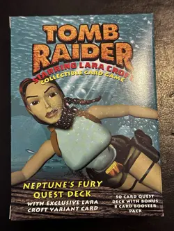 ￼ Tom Raider Collectible Card Game 1999 Starring Laura Croft, New - Image 1