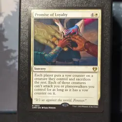 Magic: The Gathering Promise of Loyalty Commander Masters 0833 White Rare 2023 - Image 1