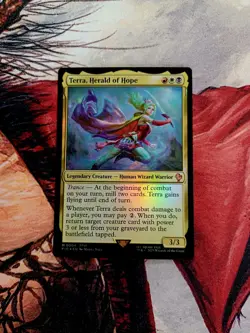 MTG FOIL Terra, Herald of Hope Commander FINAL FANTASY NM ENGLISH - Image 1