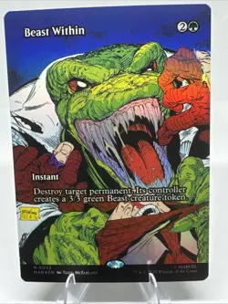 Beast Within (Borderless) Marvel Universe MTG Spiderman Foil USA - Image 1