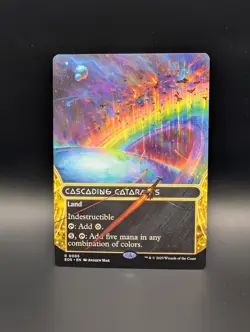 MTG - Cascading Cataracts - BORDERLESS - Land - EOS #5 - Rare - Image 1