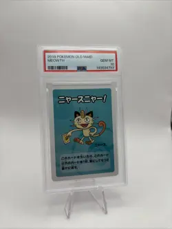 PSA 10 Meowth Pokemon Old Maid Card Japanese Babanuki 2019 Gem Mint - Image 1