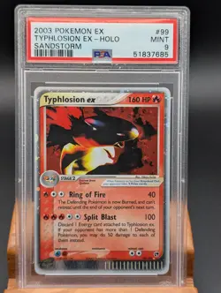 2003 Pokemon EX Sandstorm Typhlosion EX Holo #99 PSA Mint 9 - Image 1