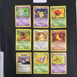 Pokemon TCG 1st Edition Team Rocket Card Set Lot Includes Dark Slowbro 29/82 LP - Image 1