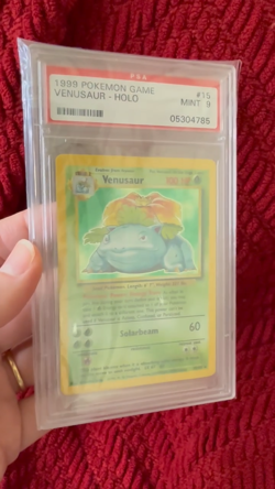 1999 Pokemon Game Base Set Unlimited Venusaur Holo Rare 15/102 #15 PSA 9 MINT - Image 2