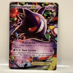 Pokemon Gengar EX Holo Ultra Rare TCG Card Phantom Forces 34/119 MP/HP - Image 1