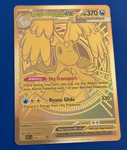 Mega Dragonite ex 295/217 – Gold Secret Rare – Near Mint/Mint Pokemon Card - Image 1
