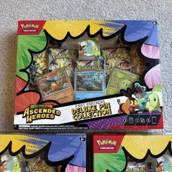 Pokemon TCG Ascended Heroes First Partners Deluxe Pin Collection SEALED x3 - Image 2