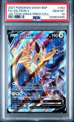 2021 POKEMON JOLTEON V SWSH183 ALTERNATE ART PROMO PSA 10 - Image 1