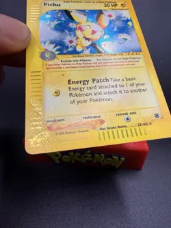 Pokemon TCG Pichu Holo Rare 22/165 Expedition WOTC E-Reader 2002 MP/HP - Image 2