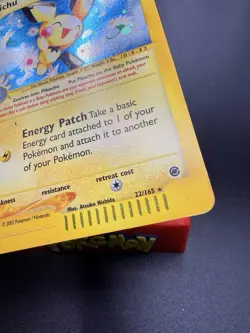 Pokemon TCG Pichu Holo Rare 22/165 Expedition WOTC E-Reader 2002 MP/HP - Image 3