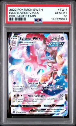 PSA 10 Sylveon Vmax TG15/TG30 Pokemon Brilliant Stars Trainer Gallery - Image 1