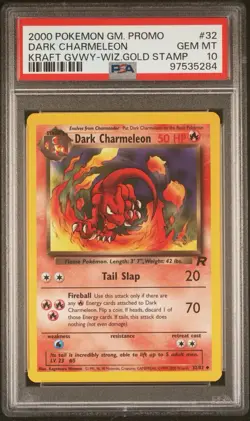 Pokemon 2000 Dark Charmeleon Team Rocket #32 PSA 10 "W Stamp" Free Shipping - Image 1