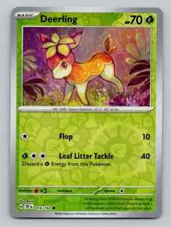 Reverse Holo Deerling 016/162 Common SV05: Temporal Forces Pokemon - Image 1