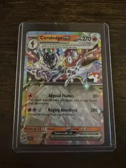 Brand New 2025 Pokemon Play! Prize Pack Series 7 #36/191 - CERULEDGE EX NM Holo - Image 1