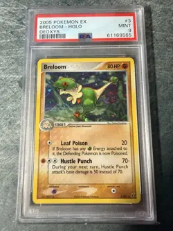 2005 Pokemon EX Deoxys Breloom Holo #3 PSA 9 Mint - Image 1