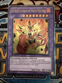 Yu-Gi-Oh! Elemental HERO Nova Master Ultimate Rare GENF-EN093 SPANISH 1st Ed LP - Image 2
