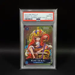 PSA 10 Monkey D. Luffy P-043 WEEKLY SHONEN JUMP PROMO ONE PIECE Card Japanese - Image 1