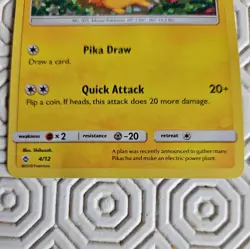 Pikachu #4/12 Confetti Holo McDonald's Promo 2018 Pokemon TCG Card - Image 3