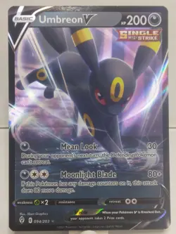 Umbreon V - 094/203 - Pokemon Evolving Skies Sword & Shield Ultra Rare Card NM - Image 1