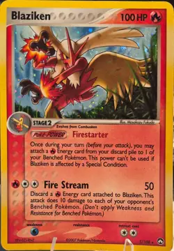 Blaziken Power Keepers Holo Rare LP 5/108 pokemon trading card - Image 3