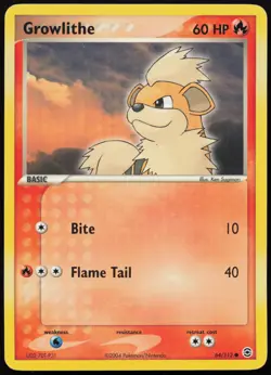 Growlithe #64 Fire Red & Leaf Green Pokemon Card - Image 1