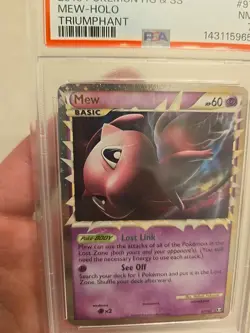 Psa Graded Holo Triumphant Mew Prime Pokemon Card 97/102 - Image 3