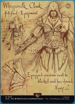 Whispersilk Cloak (Secret Lair) Secret Lair Drop MINT CARD (502570) ABUGames - Image 1