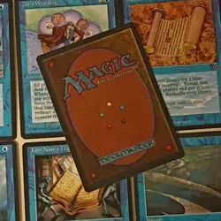 Magic: The Gathering Vintage Ice Age Blue Lot - Recall, Mystic Remora, 12 Cards - Image 1