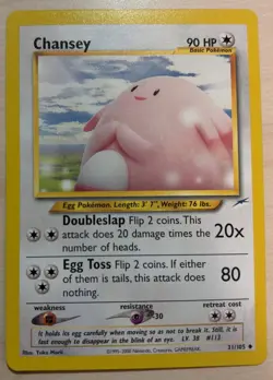 Pokemon TCG Vintage Chansey 31/105 Neo Destiny Regular Uncommon Card - Image 1