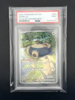 🌟PSA 9🌟 Snorlax 051 Sv: Scarlet & Violet Promo Cards Holo - Image 1