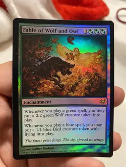 MTG Magic the Gathering FOIL Fable of Wolf and Owl Eventide NM - Image 1