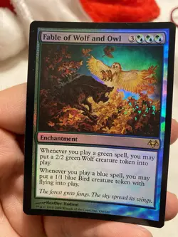 MTG Magic the Gathering FOIL Fable of Wolf and Owl Eventide NM - Image 2
