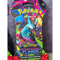 Pokemon TCG Phantasmal Flames Mega Evolution Booster Pack Sleeved Hanger 2 Pack - Image 3