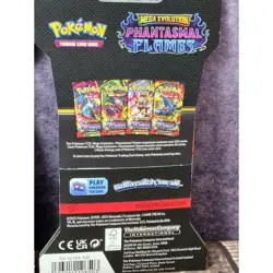 Pokemon TCG Phantasmal Flames Mega Evolution Booster Pack Sleeved Hanger 2 Pack - Image 4