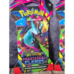 Pokemon TCG Phantasmal Flames Mega Evolution Booster Pack Sleeved Hanger 2 Pack - Image 5
