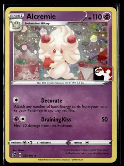 2020 Sword & Shield - Rebel Clash Prize Pack Holo 1 Alcremie Stage 1/Rare #87 - Image 1