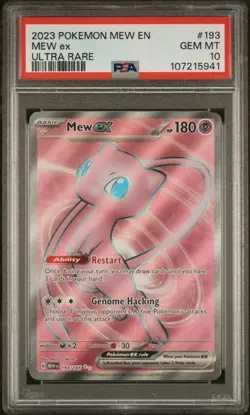 2023 POKEMON MEW EN-151 ULTRA RARE #193 MEW EX PSA 10 GEM MINT - Image 1