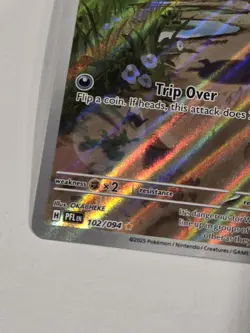 2025 Pokemon Phantasmal Flames Paldean Wooper Illustration Rare 102/094 Full Art - Image 3