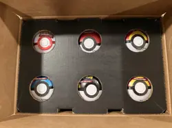 Pokemon TCG Pokeball Tin Lot of 6 - 18 Booster Packs Factory Sealed - Image 1