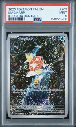 POKEMON PAL EN-PALDEA EVOLVED ILLUSTRATION RARE #203 MAGIKARP PSA 9 Fresh Cert - Image 1