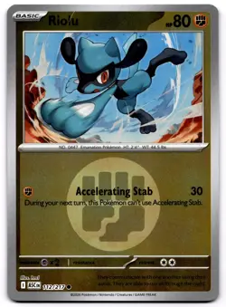 Riolu (Energy Symbol Pattern) Reverse Holo ME: Ascended Heroes 112/217 Pokemon - Image 1