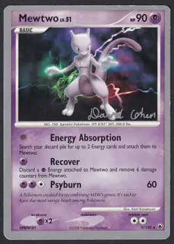 Pokemon Mewtwo 9/100 Non-Holo Rare World Championships - Image 1