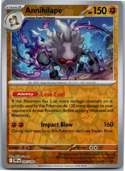 Annihilape - SV10: Destined Rivals 092/182 - Rare - NM Pokemon TCG - Image 1