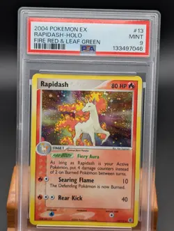 2004 Pokemon EX Fire Red & Leaf Green Rapidash Holo #13 PSA Mint 9 - Image 1