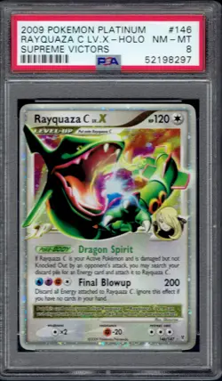 2009 Pokemon Rayquaza C Lv.X Holo 146/147 PSA 8 (Supreme Victors) - Image 1