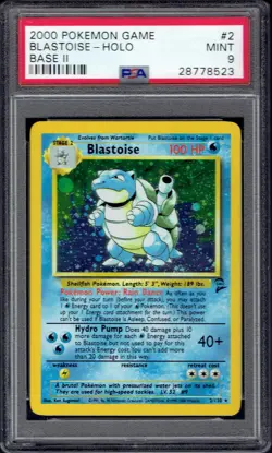 2000 Pokemon Blastoise Holo 2/130 PSA 9 (Base Set 2) - Image 1