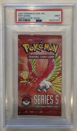 Pokemon PSA 9 Mint POP Series 5 Foil Booster Pack 2007 - Image 1